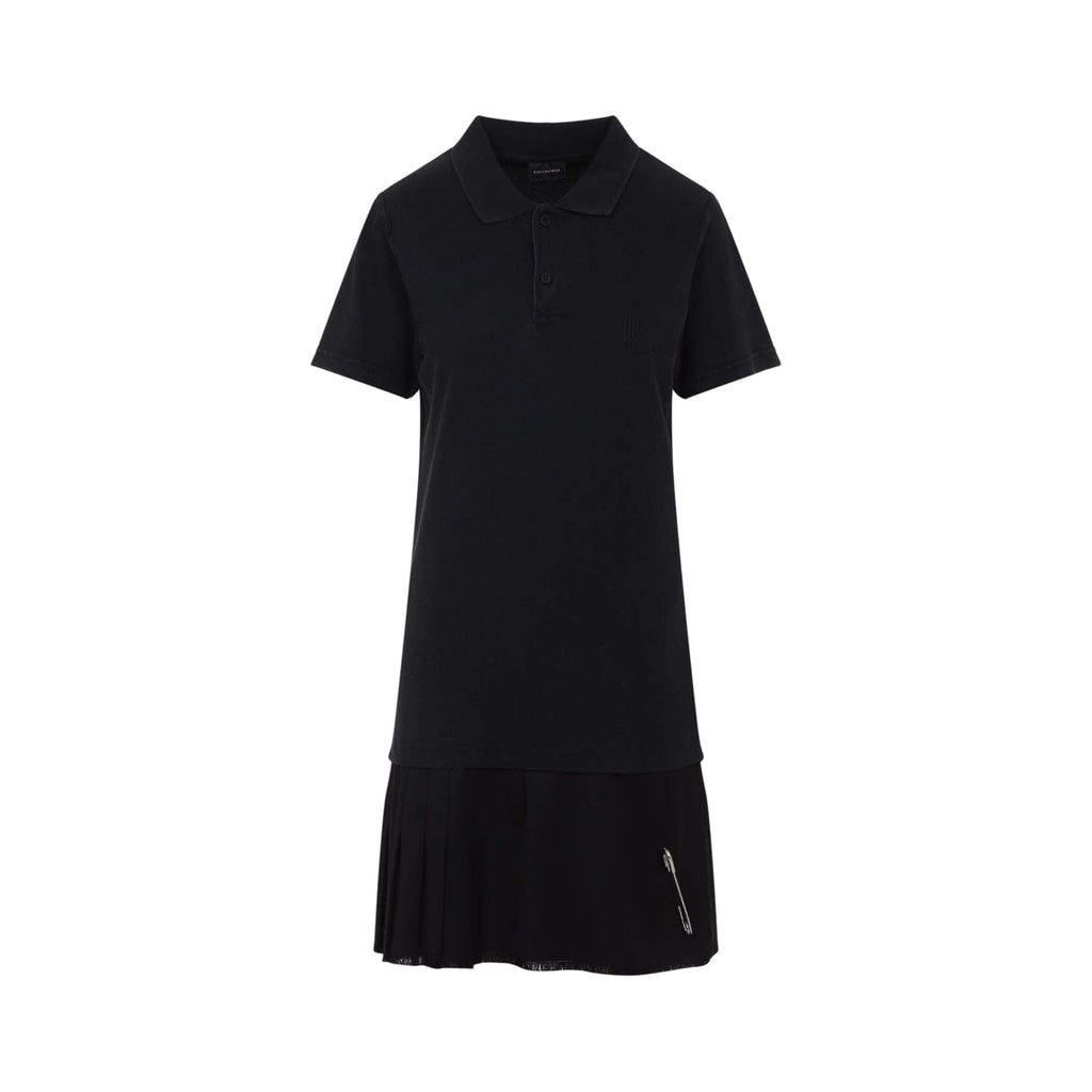 Balenciaga Layered Polo Mini Dress Women