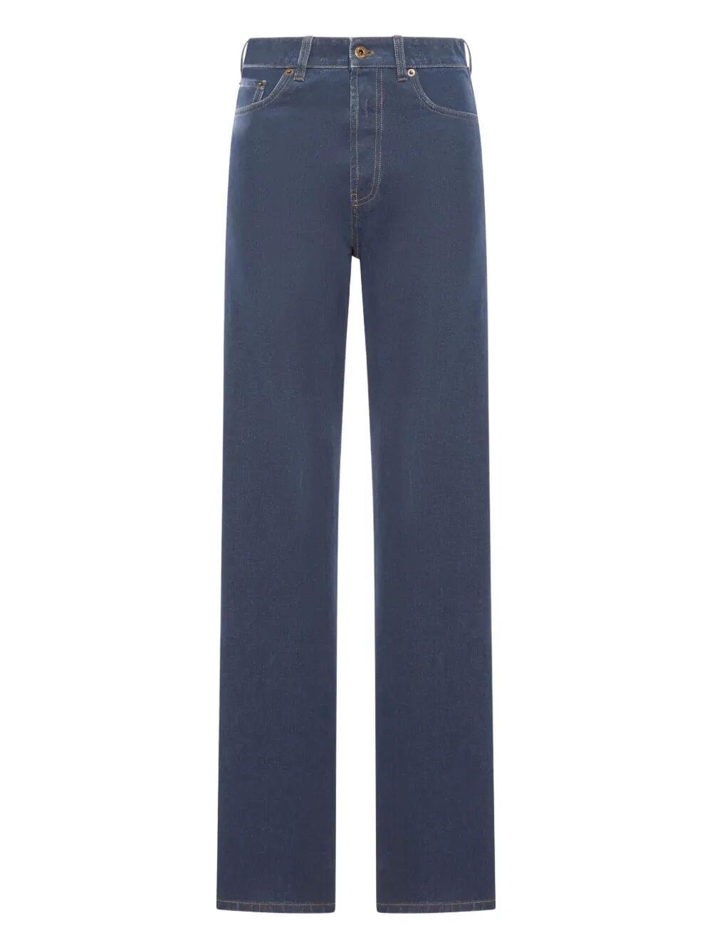 Miu Miu Women Embroidered-Logo Flock Jeans