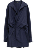 Balenciaga Women Elasticated Waistband Cotton Shirt Mini Dress