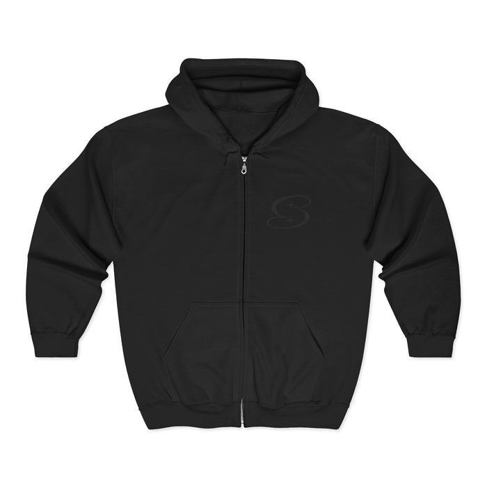 ALON3 Zip Hoodie — Black Full-Zip Sweatshirt