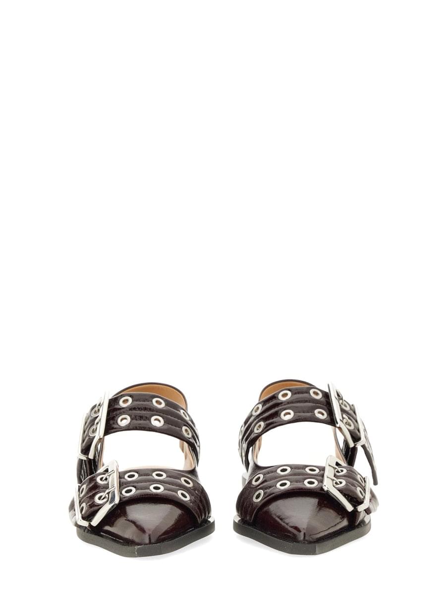 Ganni Women Ballerina Con Fibbia