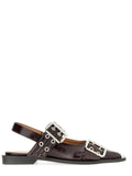 Ganni Women Ballerina Con Fibbia