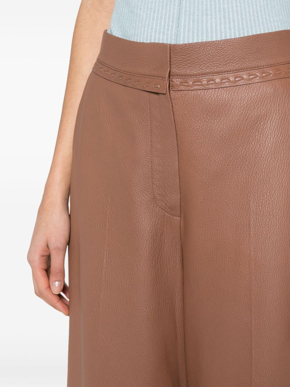 Fendi Women Pantaloni In Pelle