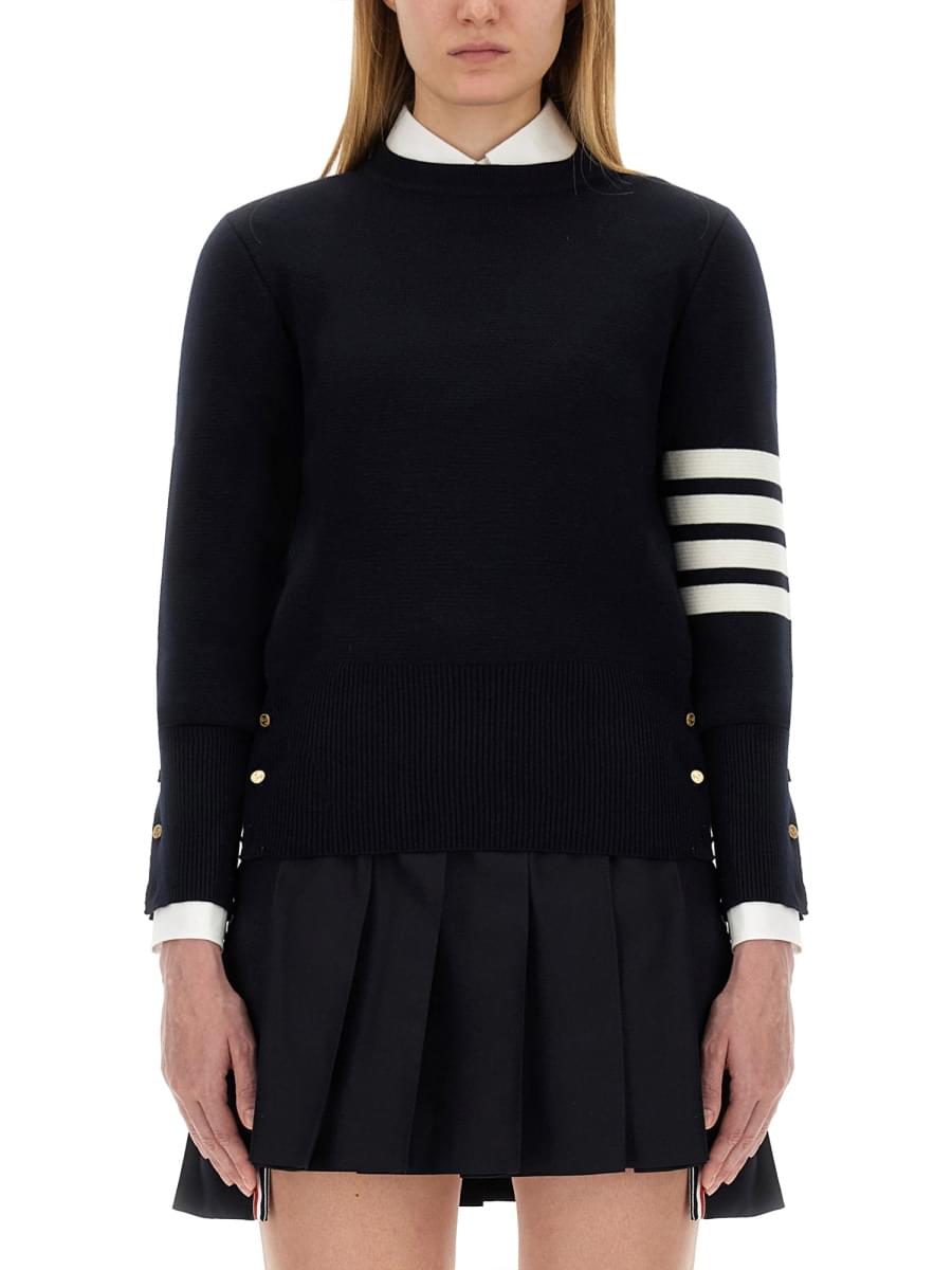 Thom Browne Women Milano Stitch Jersey With 4 Bars