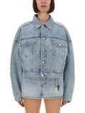 Alexander Wang Women Denim Clip-On Trucker Jacket