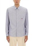 Valentino Men Striped Cotton Shirt