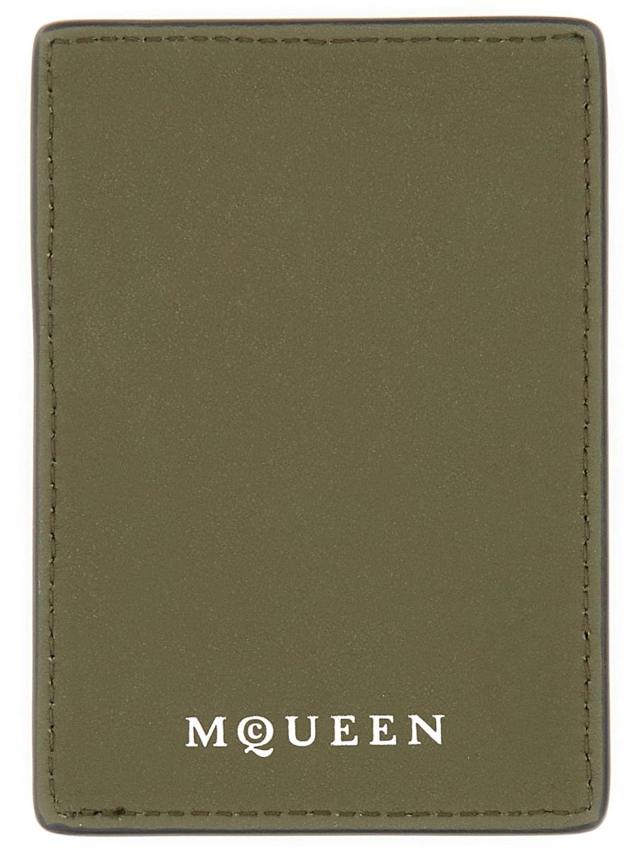Alexander Mcqueen Men Magnetic Card Holder "Skull"