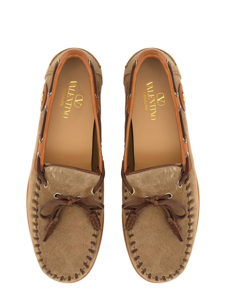 Valentino Garavani Men "Palm Avenue" Boat Moccasin