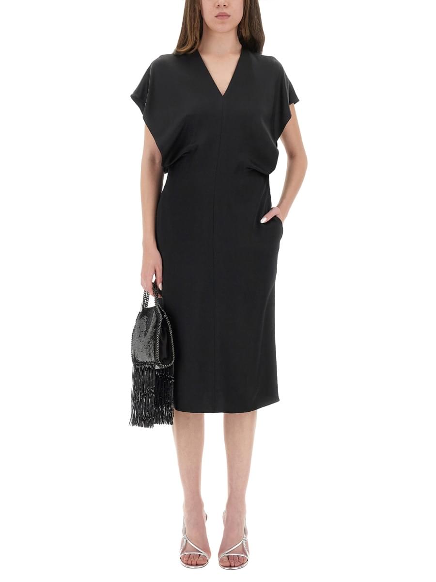 Stella Mccartney Women Midi Dress With Wing Sleeves
