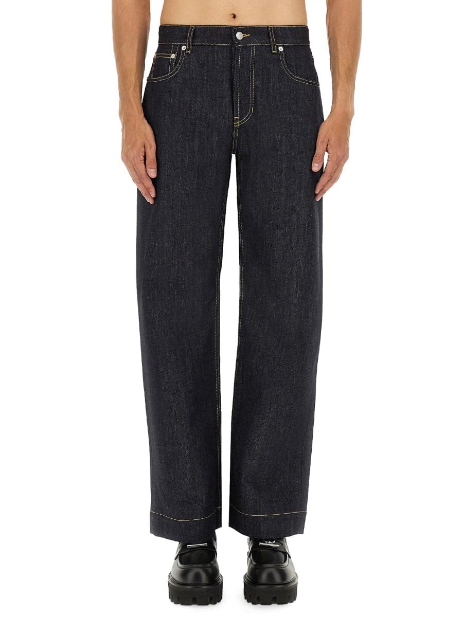 Alexander Mcqueen Men Wide Leg Jeans