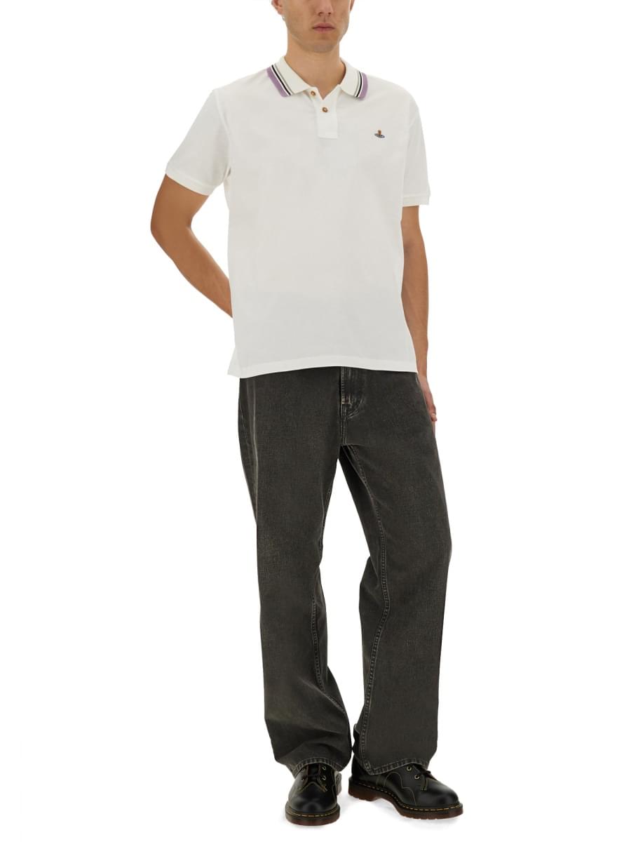 Vivienne Westwood Men Classic Cotton Pique Polo Shirt