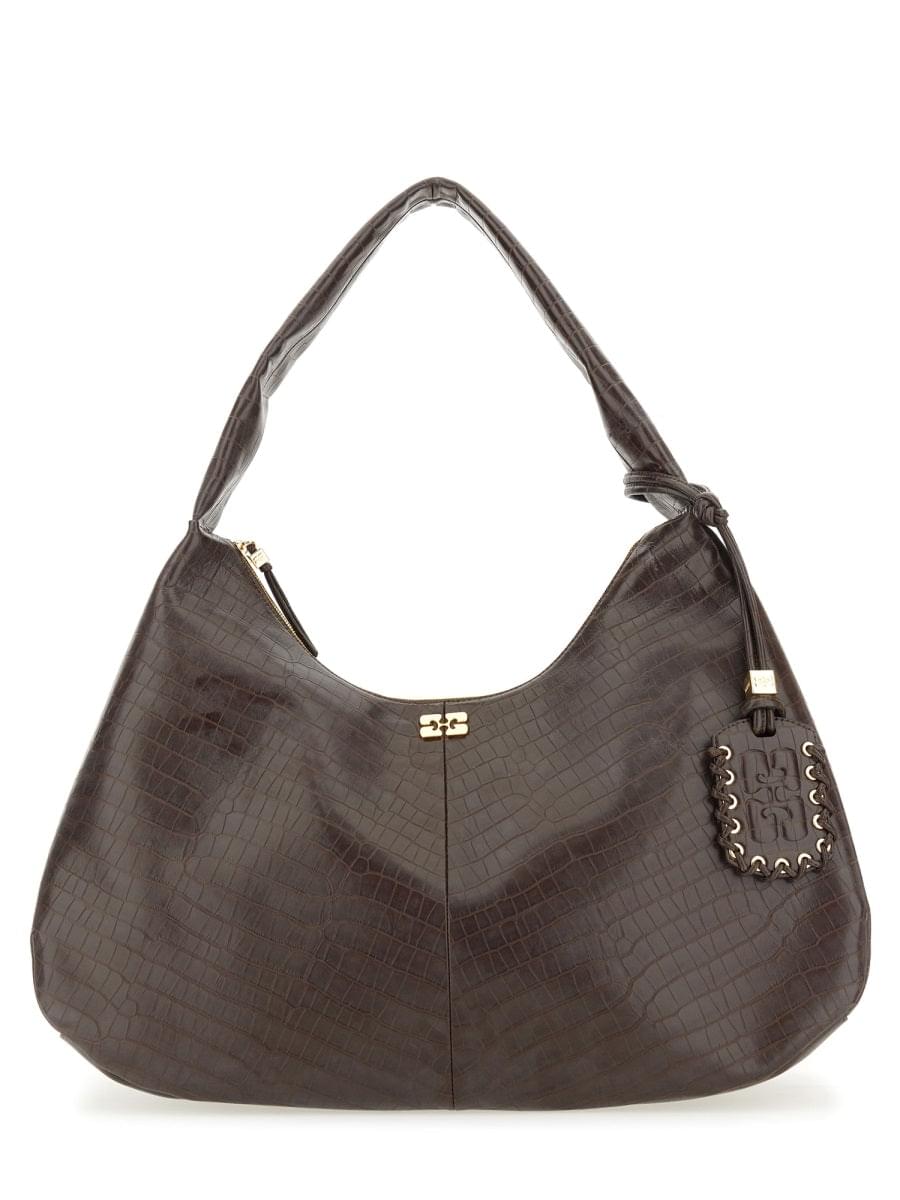 Ganni Women Hobo Bag "Croco Xxl"