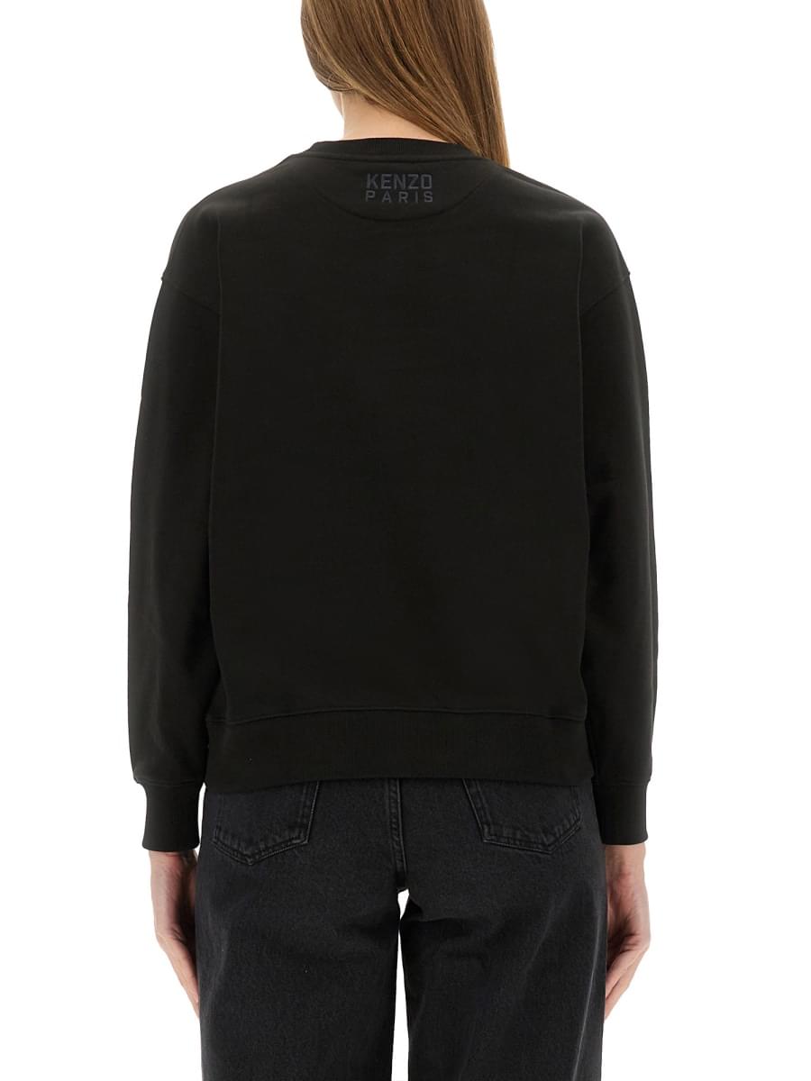 Kenzo Women Cotton Sweatshirt With "Happy Tiger" Patch