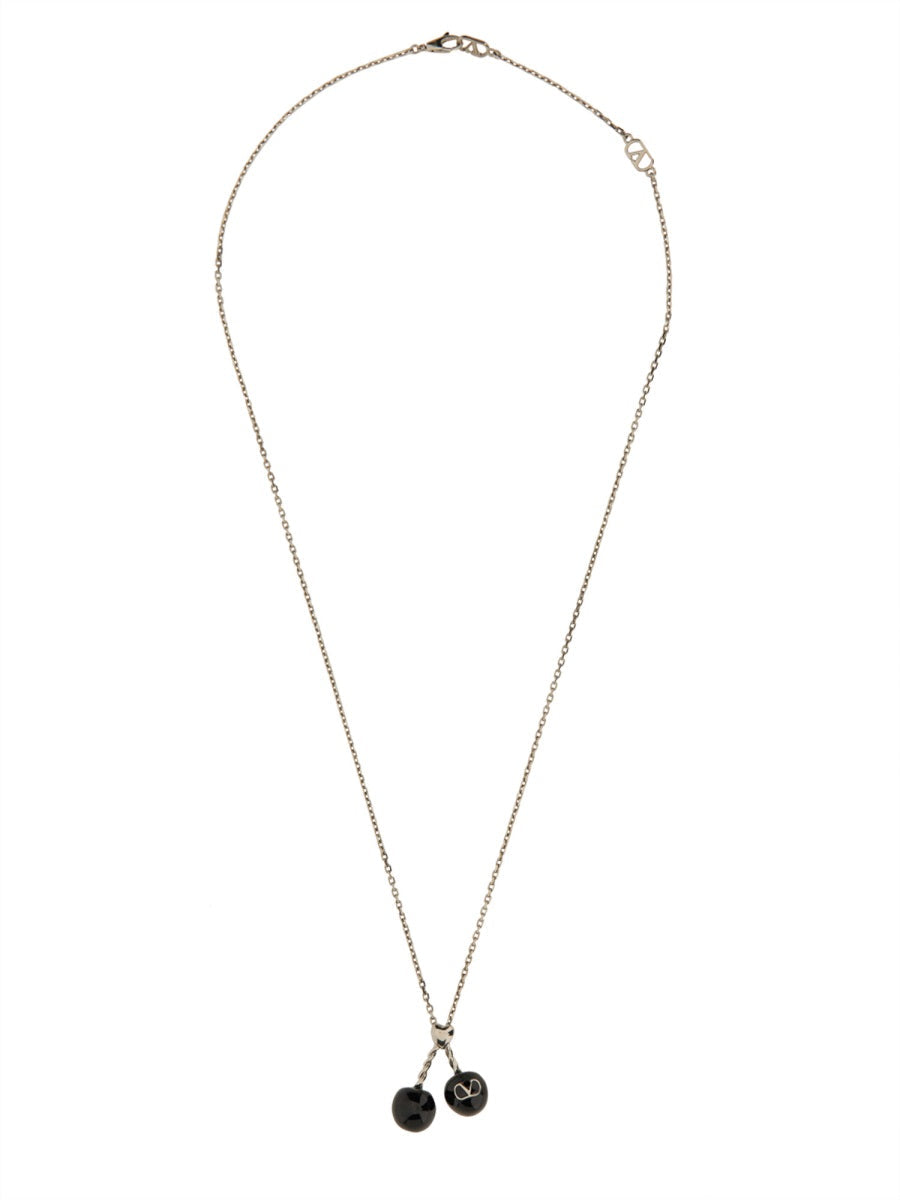 Valentino Garavani Men Chez Valentino Metal And Enamel Necklace