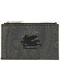 Etro Men Card Holder "Arnica" With Pegasus