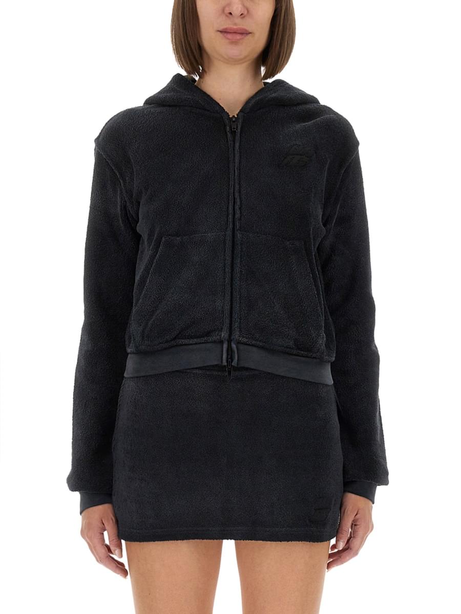 Alexander Wang Women Cotton Terry Sweatshirt With Zipper