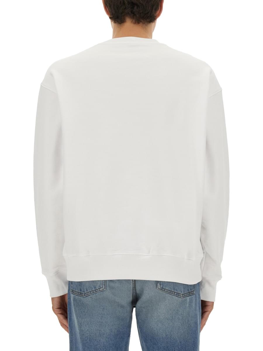 Moschino Men Sweatshirt With Laurel Crown Logo Embroidery