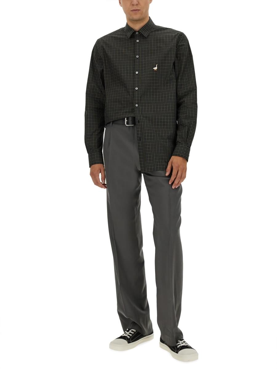 Moschino Men Shirt With Goose Embroidery