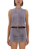Self-Portrait Women Metal Mesh Top