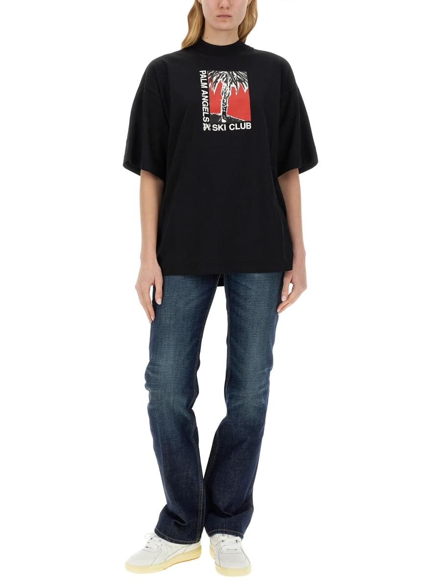 Palm Angels Women Palm Soft Fit T-Shirt Ski Club