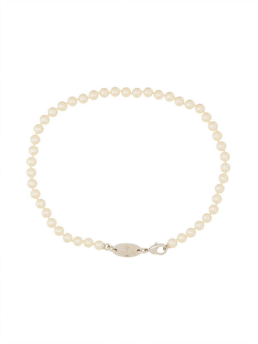 Vivienne Westwood Women "Stuart" Necklace With Swarowski Pearls