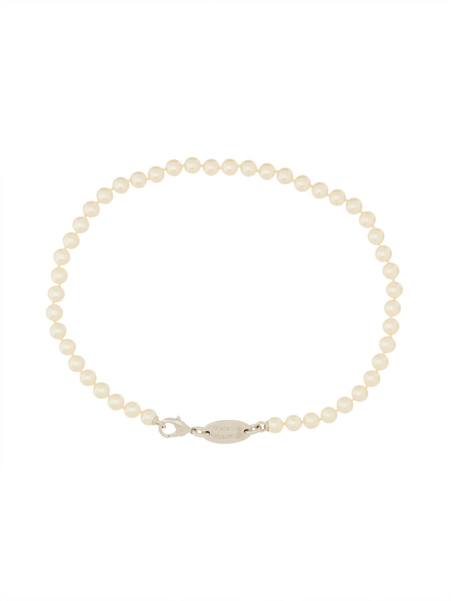Vivienne Westwood Women "Stuart" Necklace With Swarowski Pearls