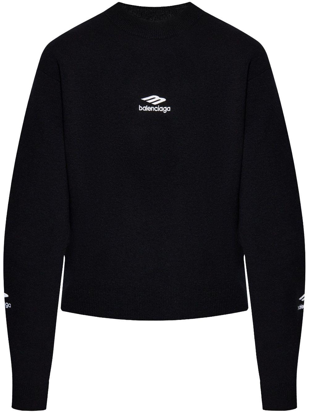 Balenciaga Women Wool Knitted Ski Crewneck