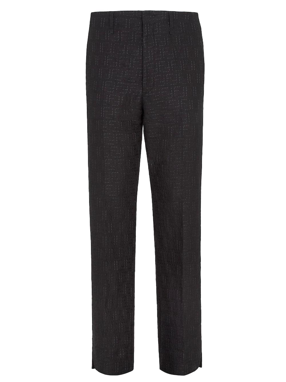 Fendi Men Linen Ff Jacquard Trousers