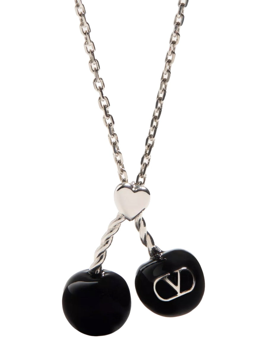 Valentino Garavani Men Chez Valentino Metal And Enamel Necklace