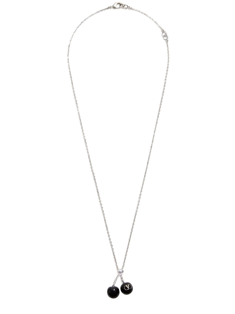 Valentino Garavani Men Chez Valentino Metal And Enamel Necklace