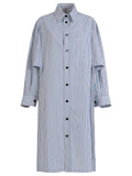 Bottega Veneta Women Light Cotton Striped Dress
