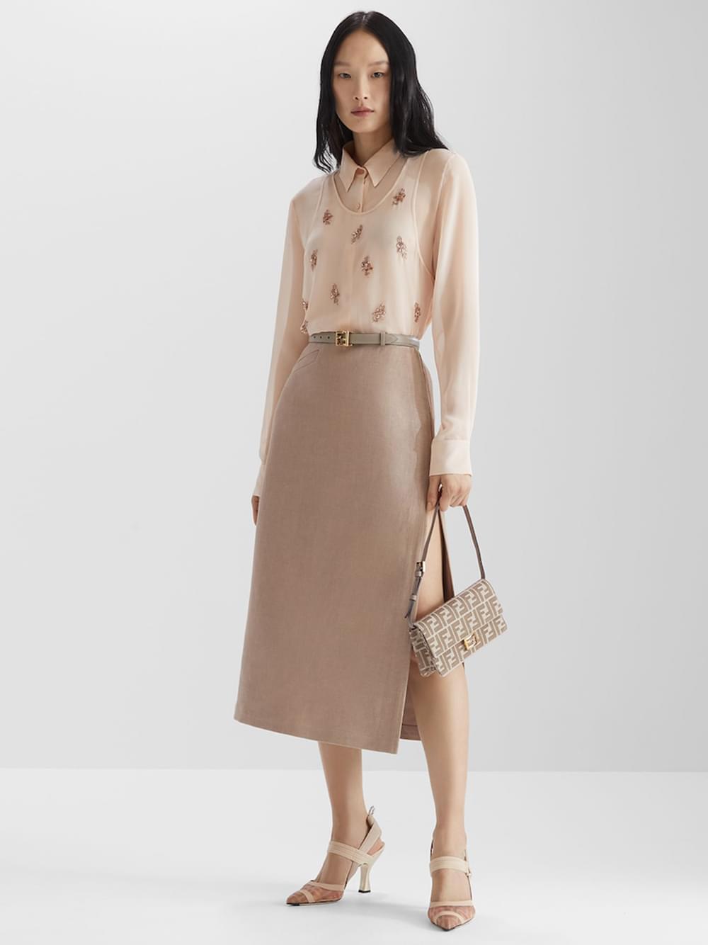 Fendi Women Silk Georgette Top