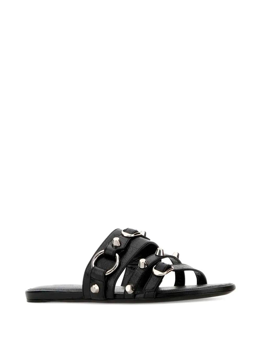 Balenciaga Women City Flat Mule In Arena Lambskin
