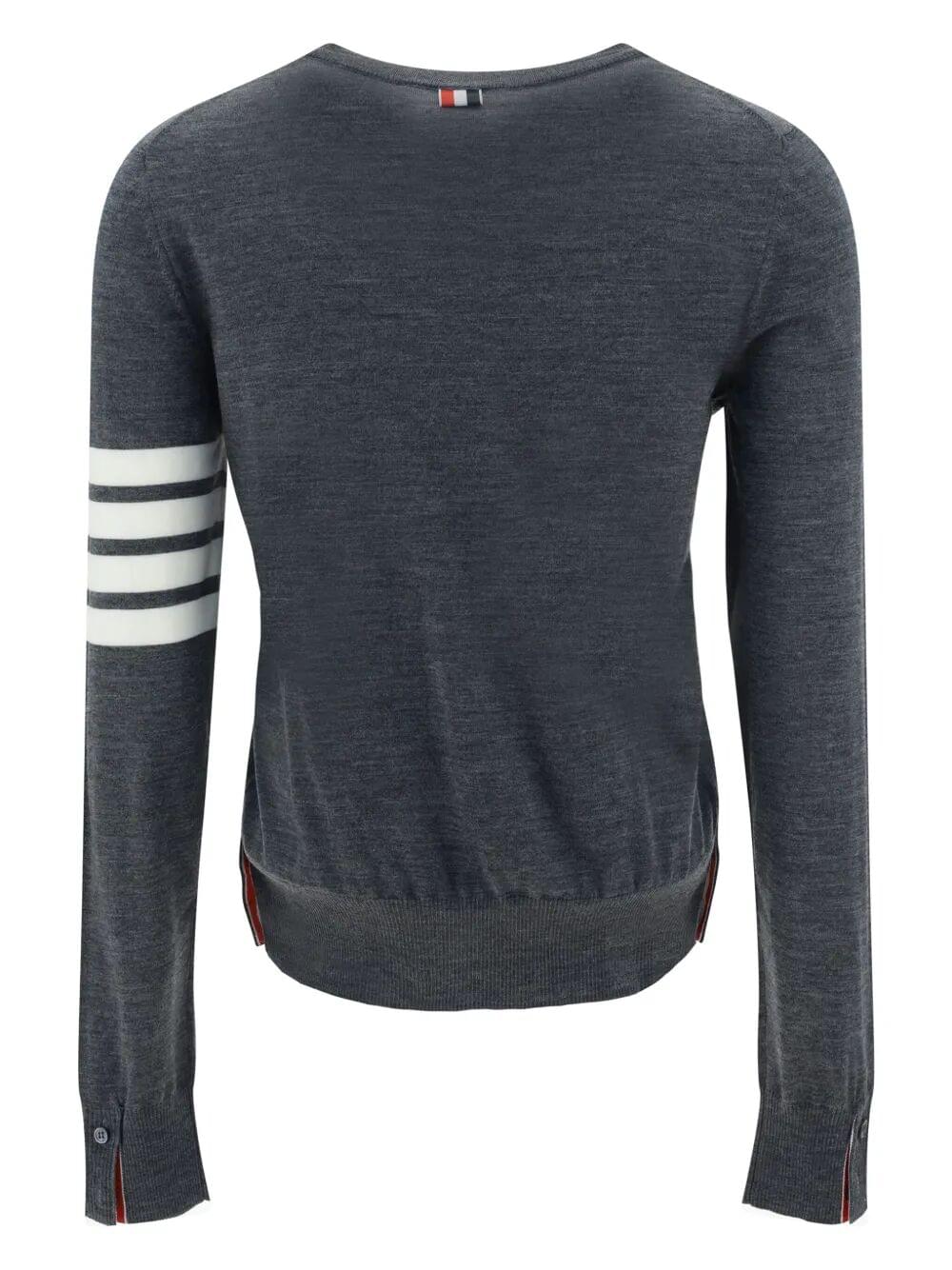 Thom Browne Women Wool 4-Bar Relaxed Pullover