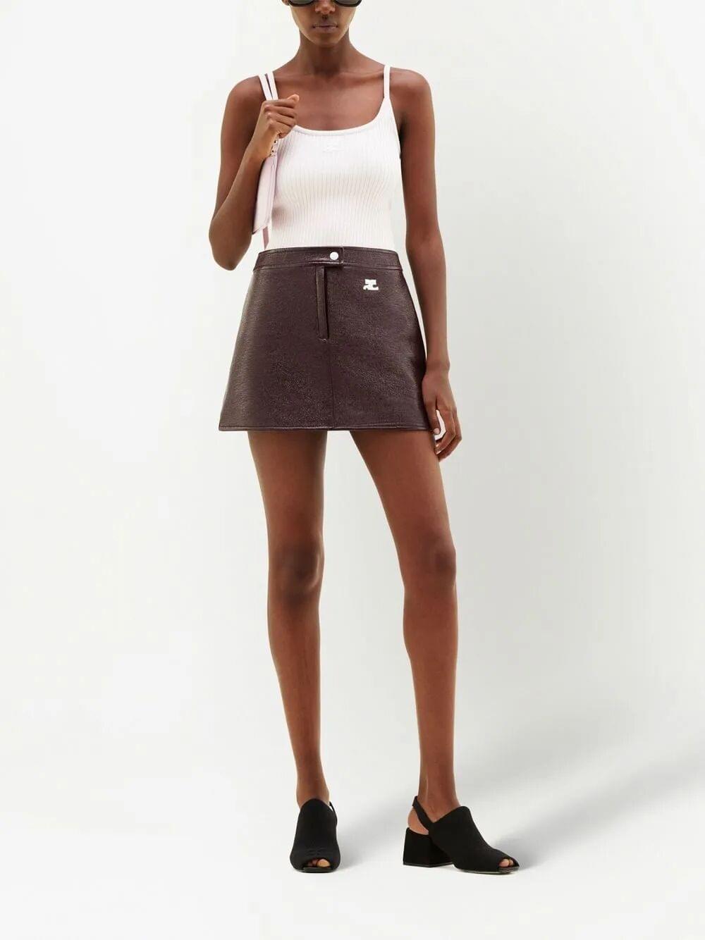Courreges Women Minigonna Reedition Vinyl