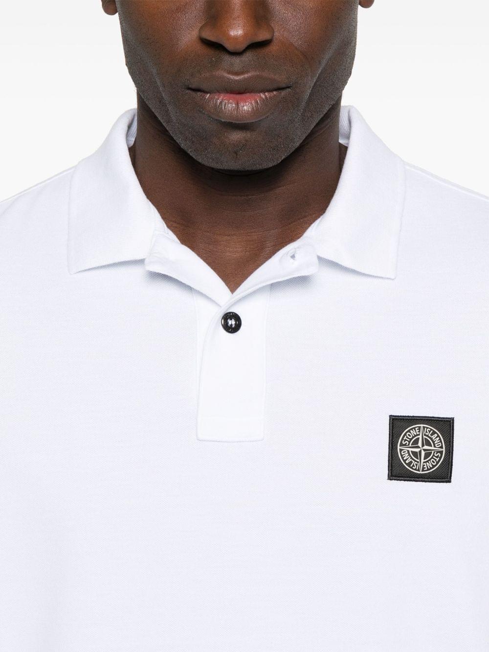 Stone Island Men Slim Fit Stretch Cotton Piqué Polo Shirt