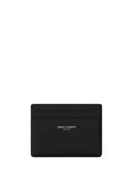 Saint Laurent Men Grain De Poudre Leather Cardholder