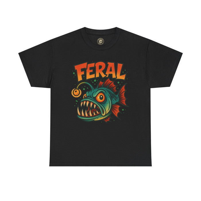Feral Graphic Tee, Unisex Heavy Cotton Shirt, Edgy Apparel for Art Lovers, Perfect for Gifts and Casual Wear, Streetwear Fashion