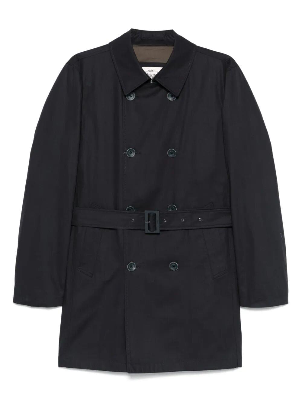 Herno Men Double-Breasted Trench Coat In Dean