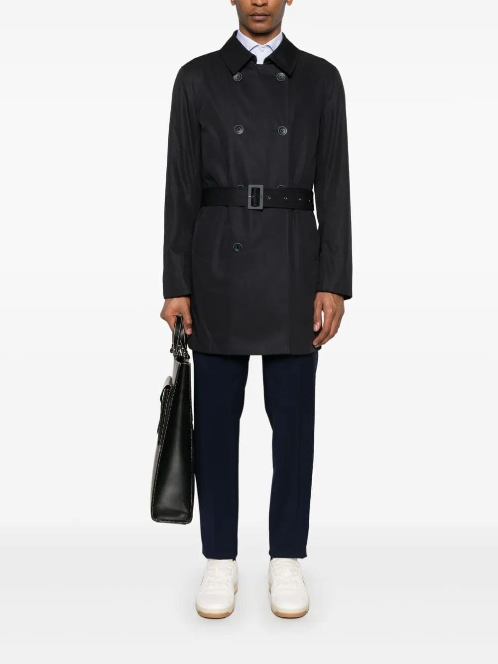 Herno Men Double-Breasted Trench Coat In Dean