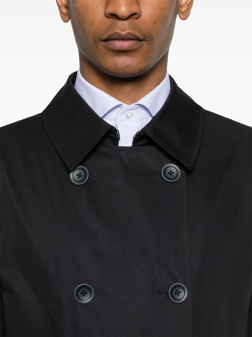 Herno Men Double-Breasted Trench Coat In Dean