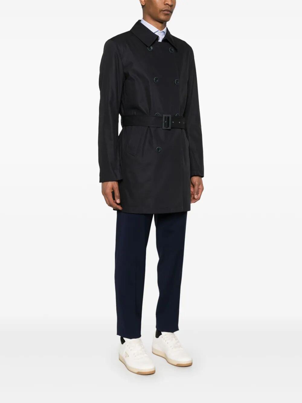 Herno Men Double-Breasted Trench Coat In Dean