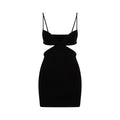 Off White Cut Out Ribbed Mini Dress Women