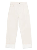 Bottega Veneta Women Back Print Straight Leg Jeans