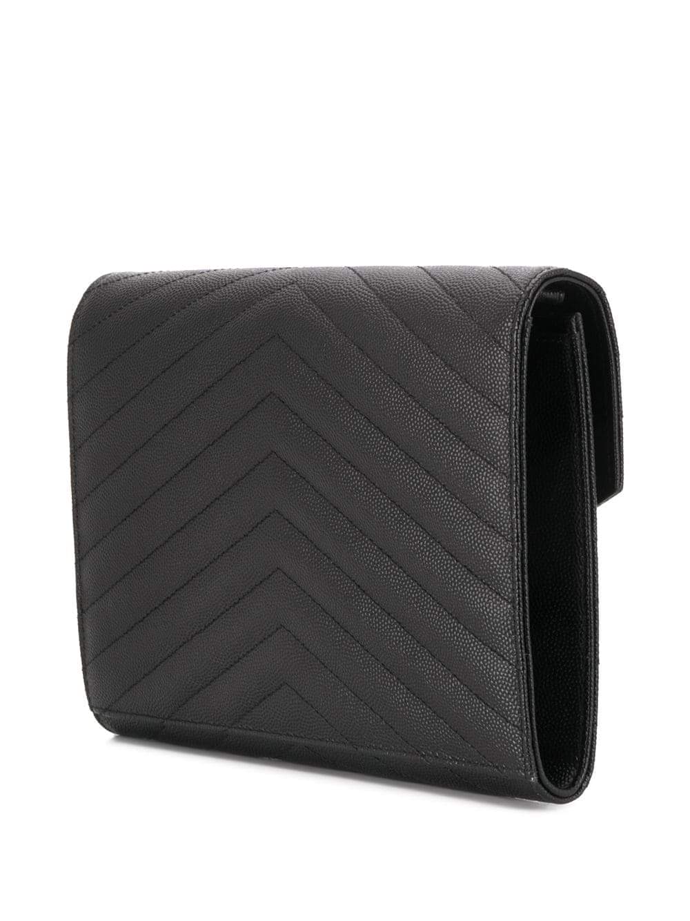 Saint Laurent Women Cassandre Matelassé Flap Pouch In Grain De Poudre Leather