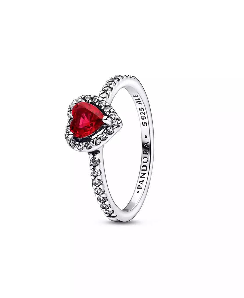 Crystal Stone Timeless Elevated Red Heart Ring