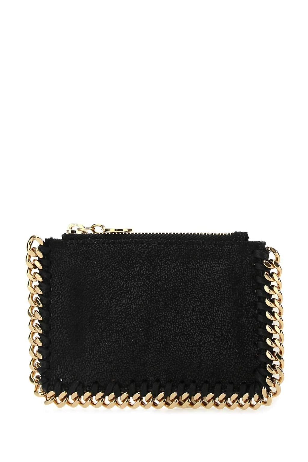 Stella Mccartney Women Black Shaggy Deer Falabella Card Holder