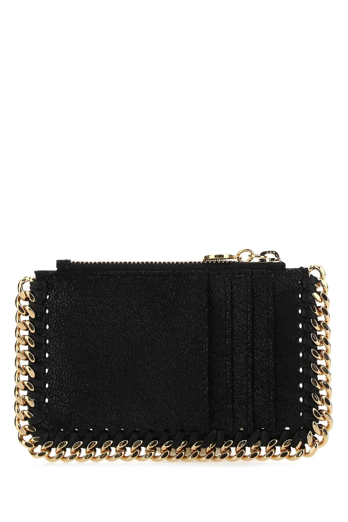 Stella Mccartney Women Black Shaggy Deer Falabella Card Holder