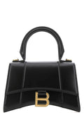Balenciaga Women Black Leather Xs Hourglass Handbag