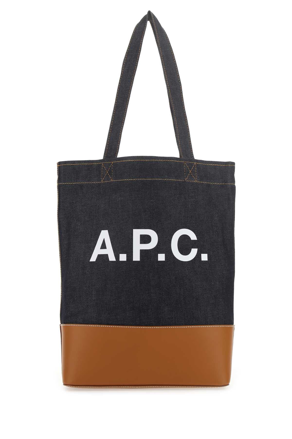 A.P.C. Men Dark Blue Denim Cohlo Handbag